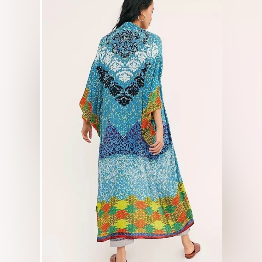 Free People Seven Wonders Maxi Kimono One Size